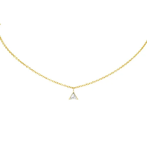 Triangle Diamond Pendant Necklace