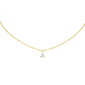 Triangle Diamond Pendant Necklace