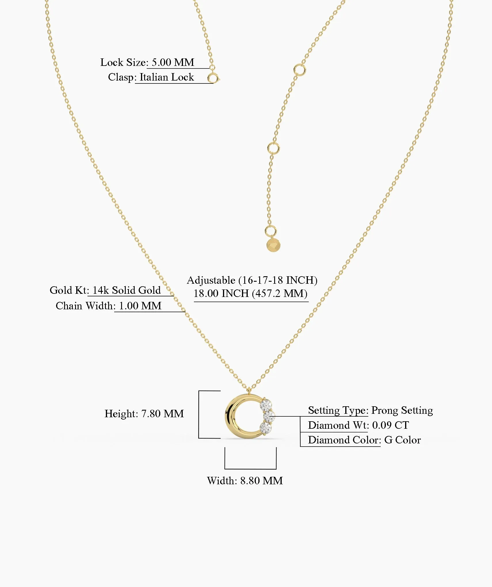 Trio Glow Radiant Orbit Diamond Necklace