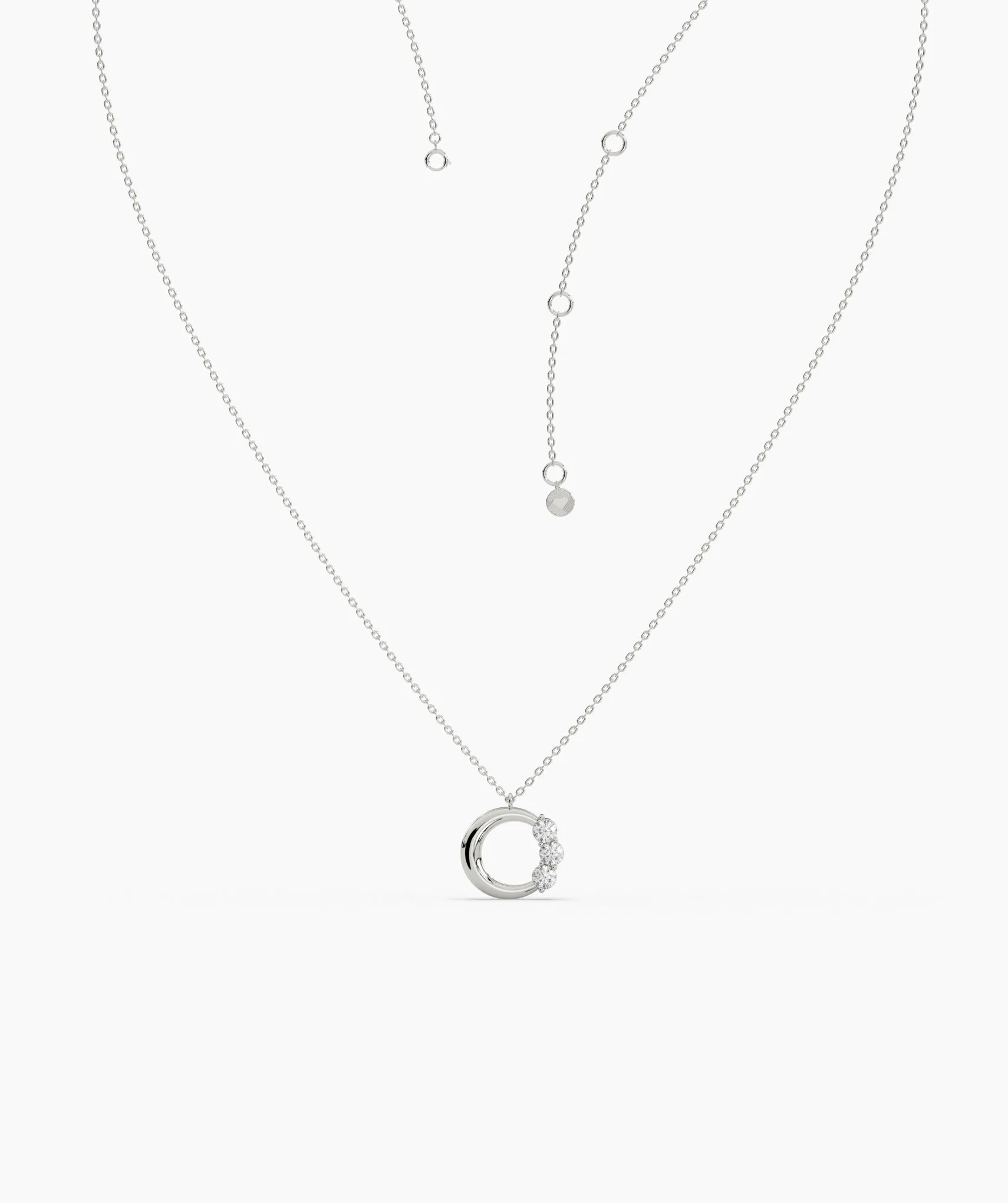 Trio Glow Radiant Orbit Diamond Necklace