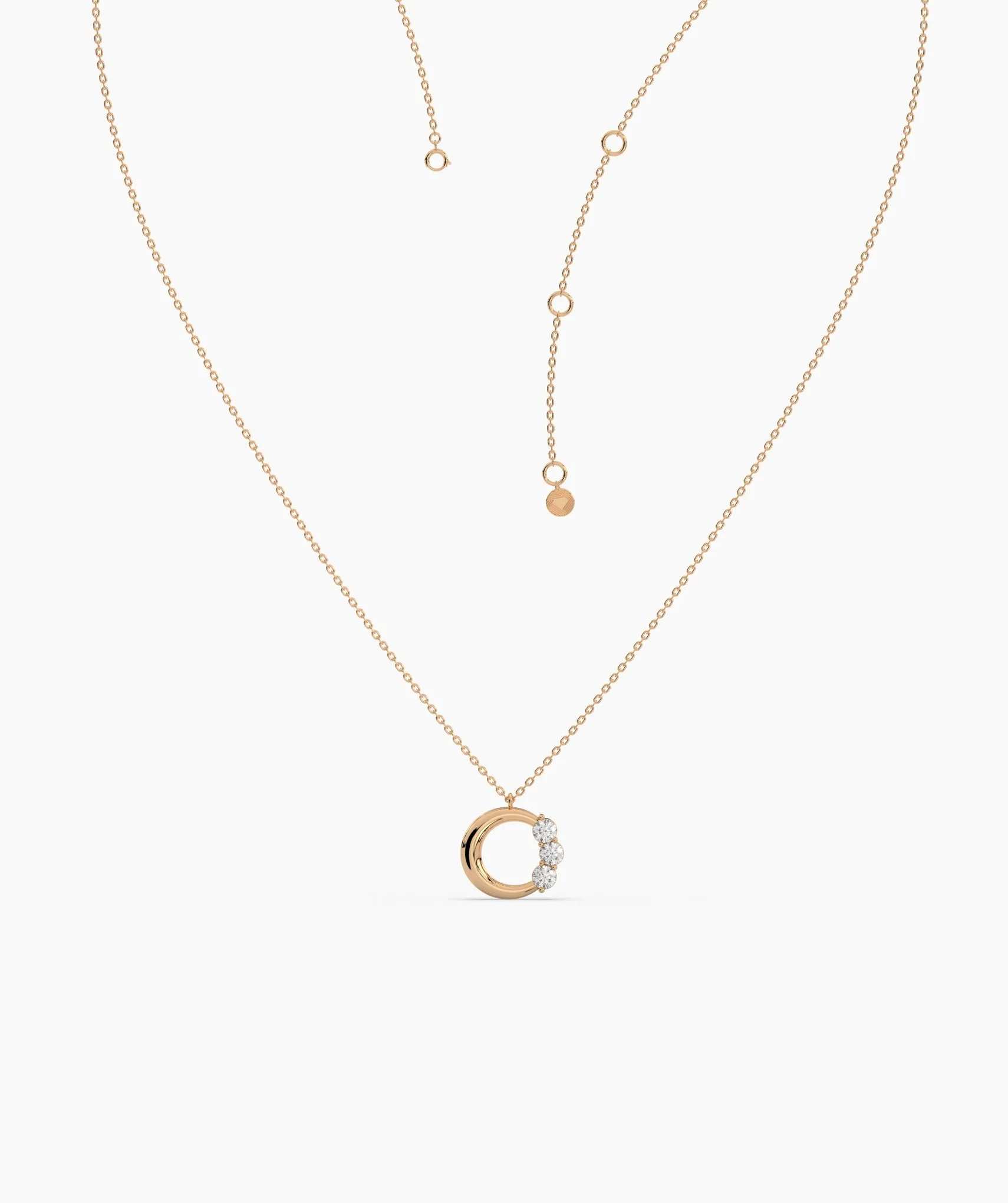 Trio Glow Radiant Orbit Diamond Necklace