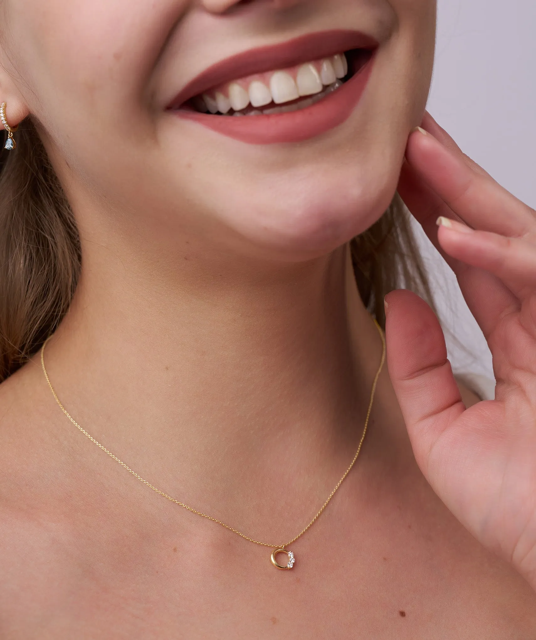 Trio Glow Radiant Orbit Diamond Necklace