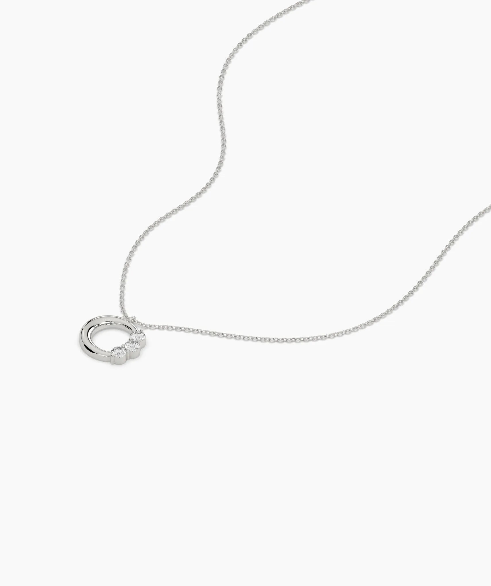 Trio Glow Radiant Orbit Diamond Necklace