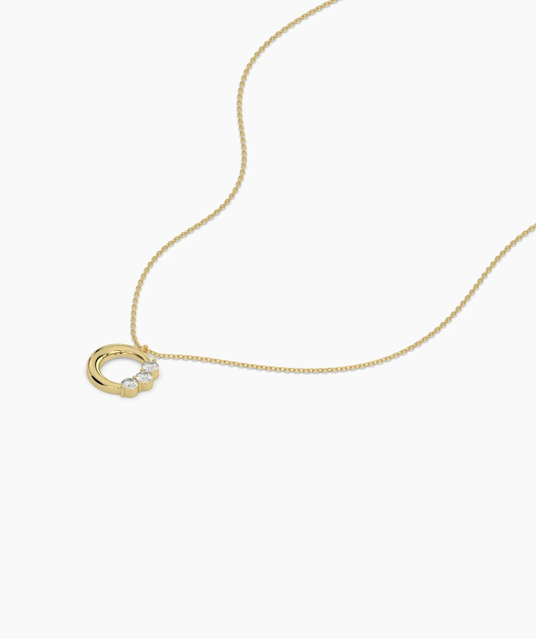 Trio Glow Radiant Orbit Diamond Necklace