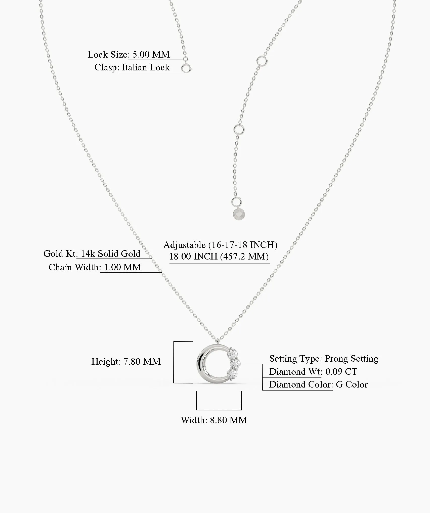 Trio Glow Radiant Orbit Diamond Necklace