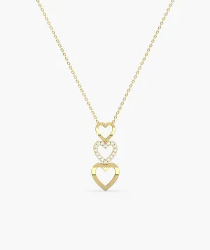 Triple Delight Heart Pendant