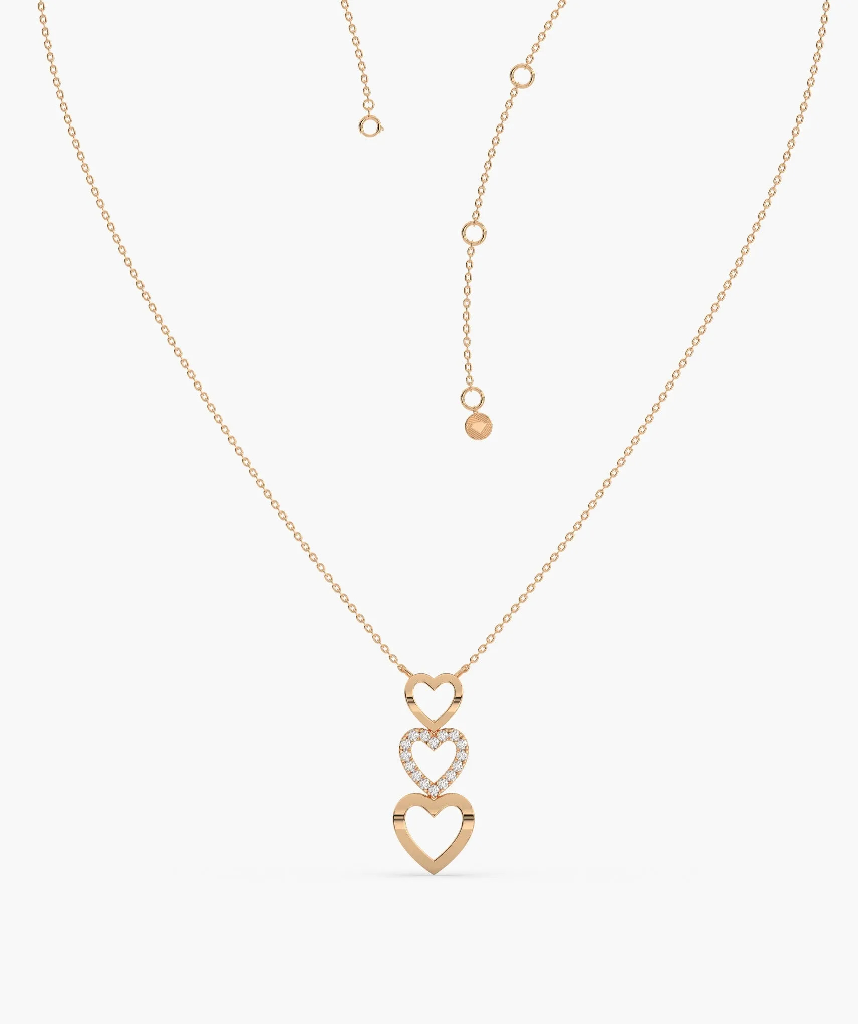 Triple Delight Heart Pendant