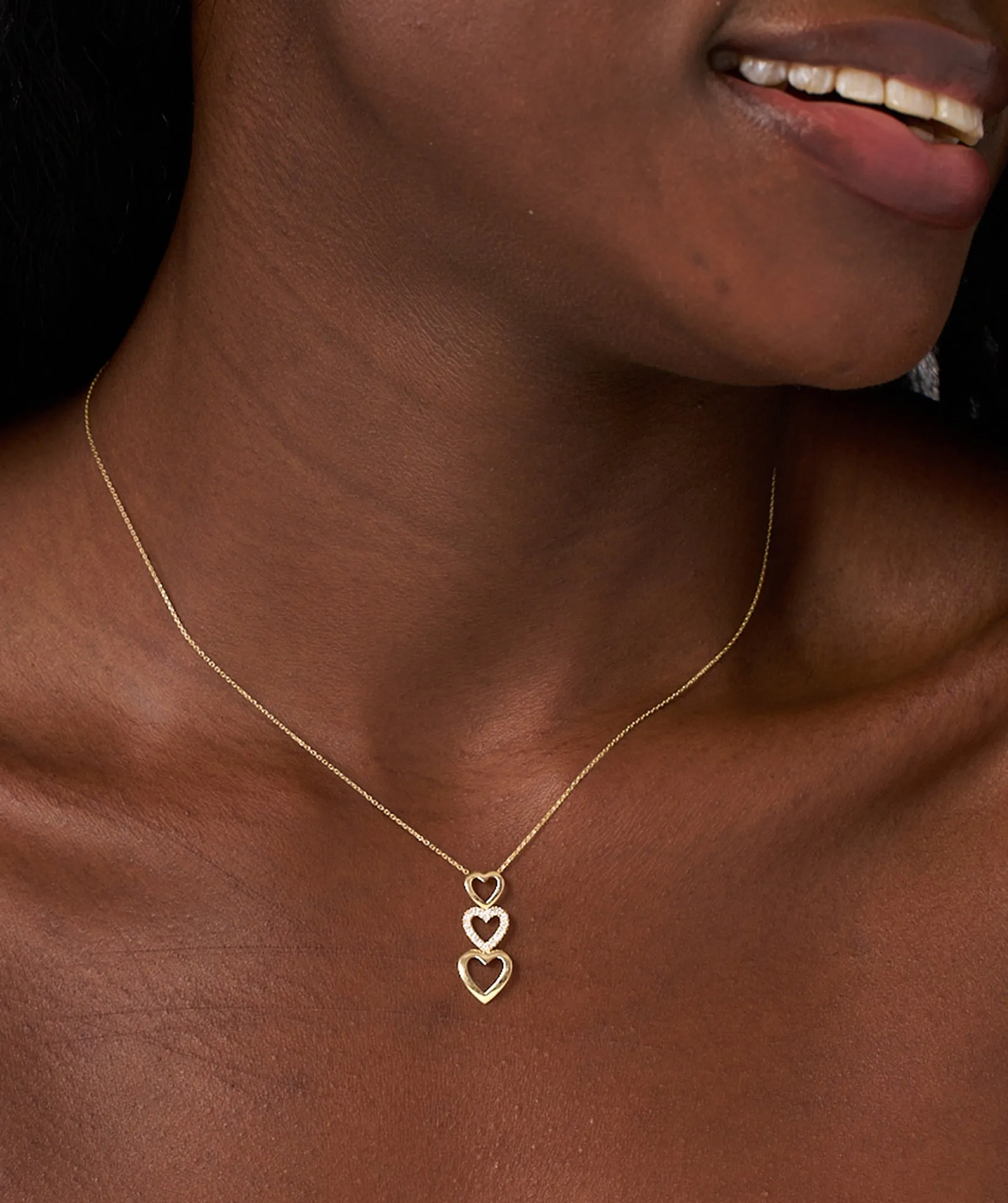 Triple Delight Heart Pendant