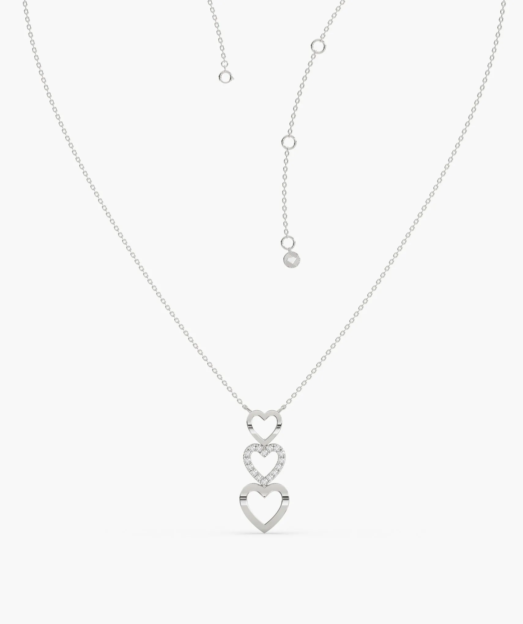 Triple Delight Heart Pendant