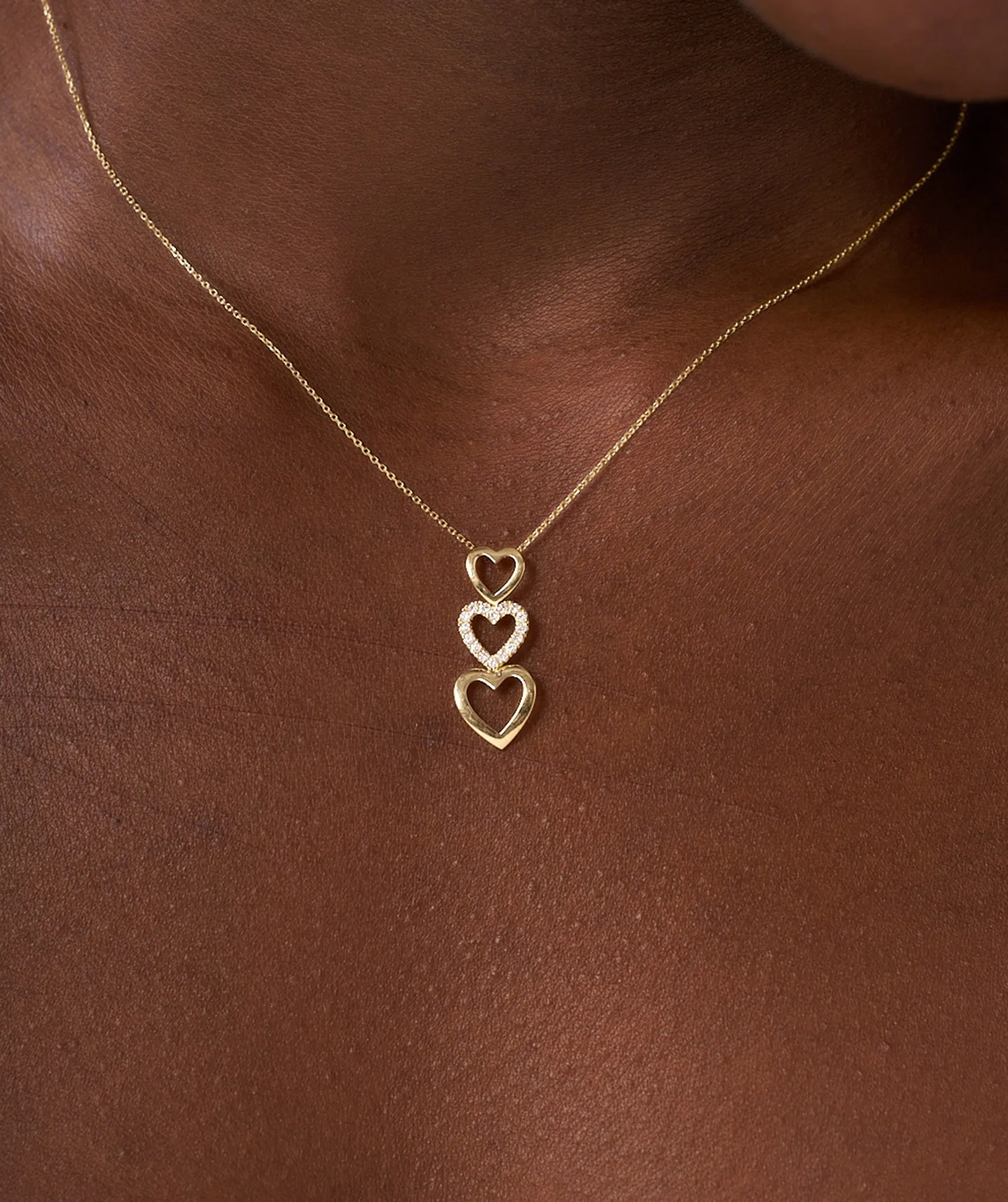 Triple Delight Heart Pendant