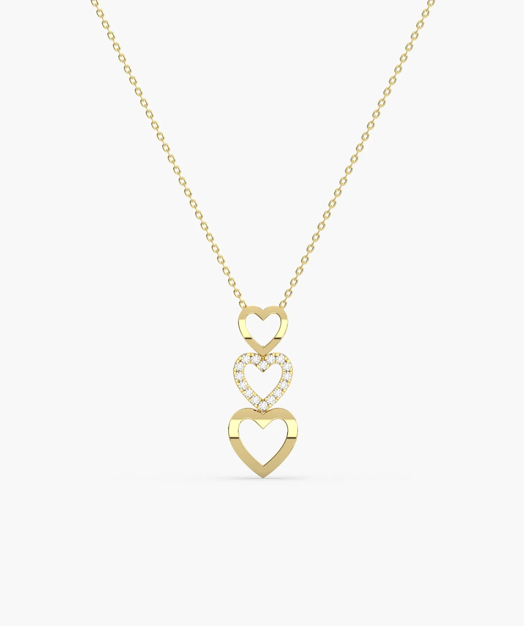 Triple Delight Heart Pendant
