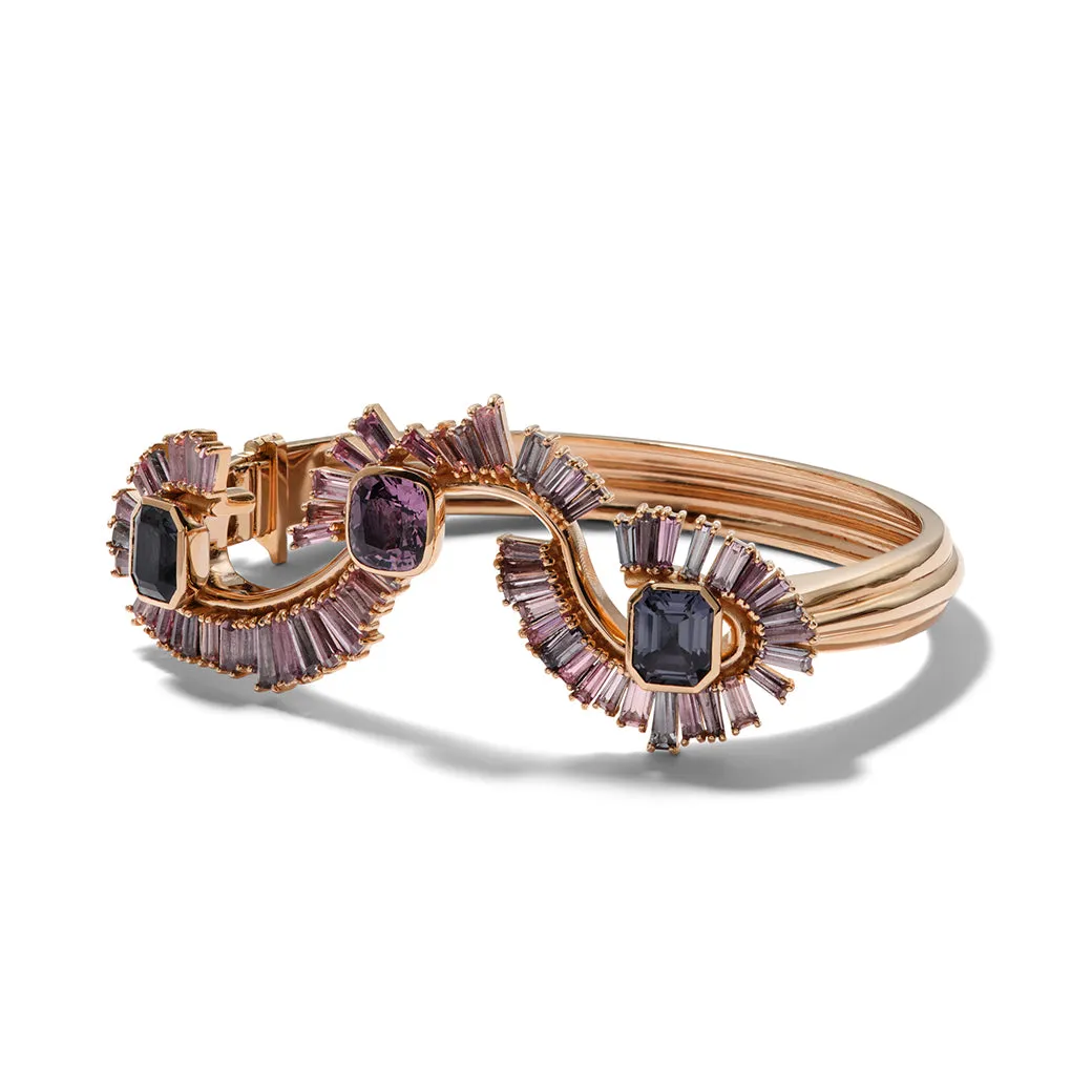Triple Stone Fray Cuff - Spinel