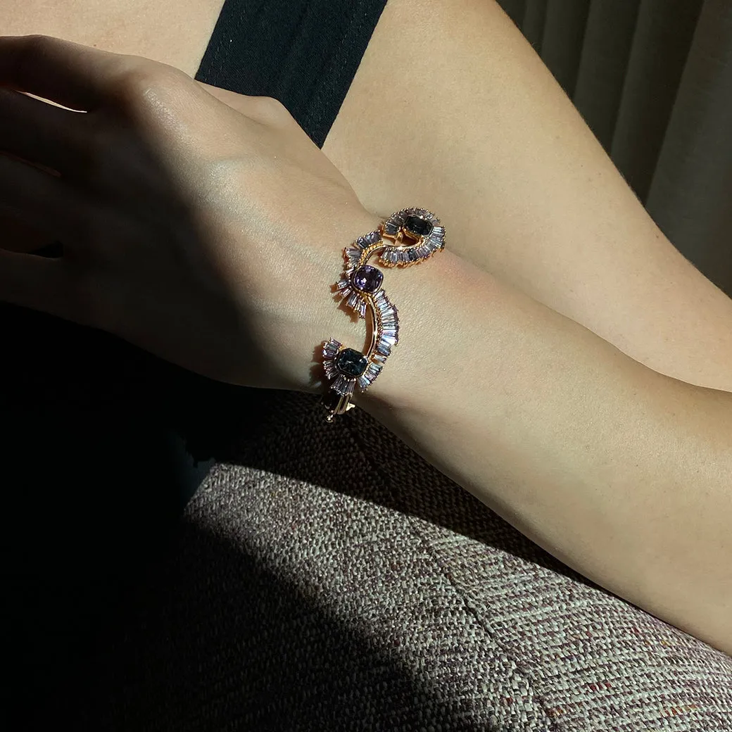 Triple Stone Fray Cuff - Spinel