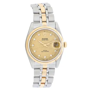 Tudor 18K Yellow Gold Stainless Steel Prince Date 74033