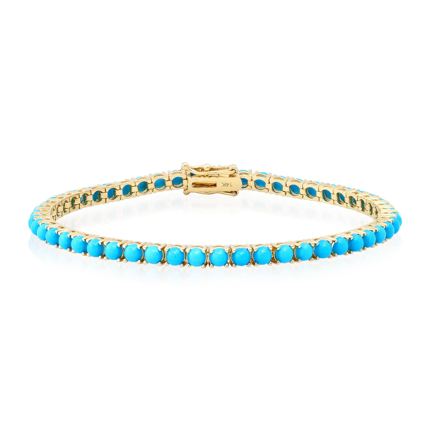 Turquoise Cabochon Tennis Bracelet
