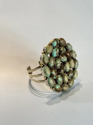 Turquoise Grid Cuff