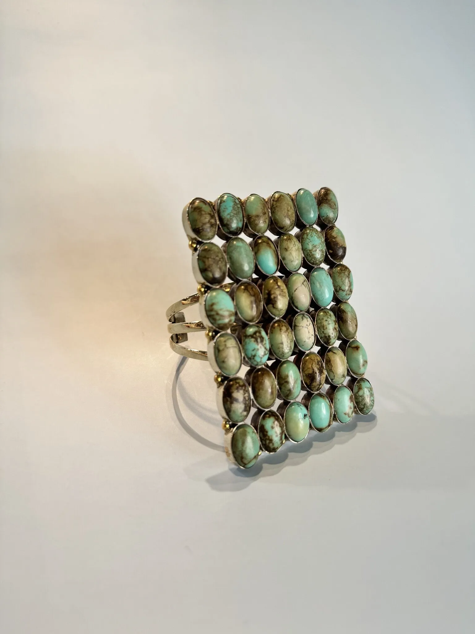Turquoise Grid Cuff