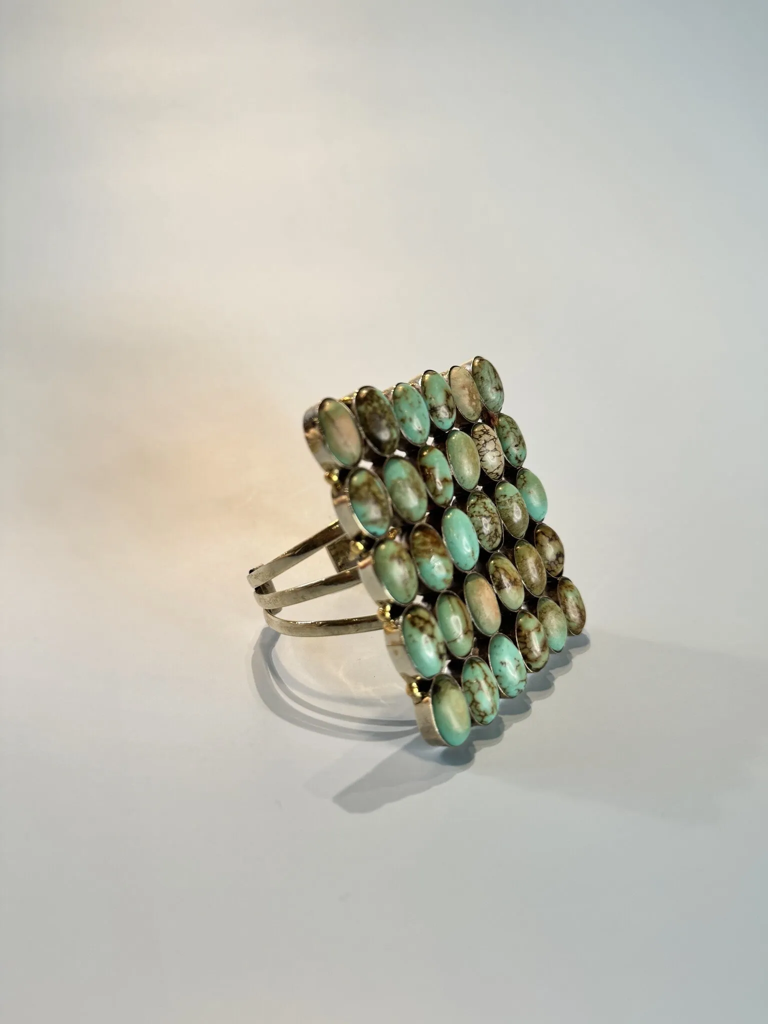 Turquoise Grid Cuff
