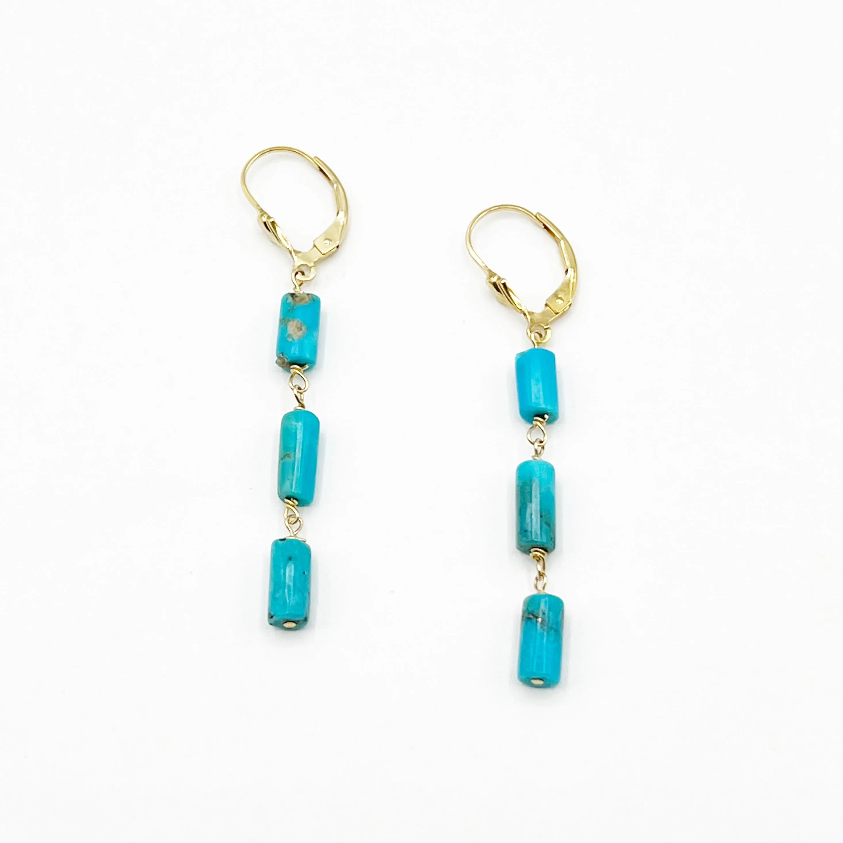 Turquoise Tubes Earrings