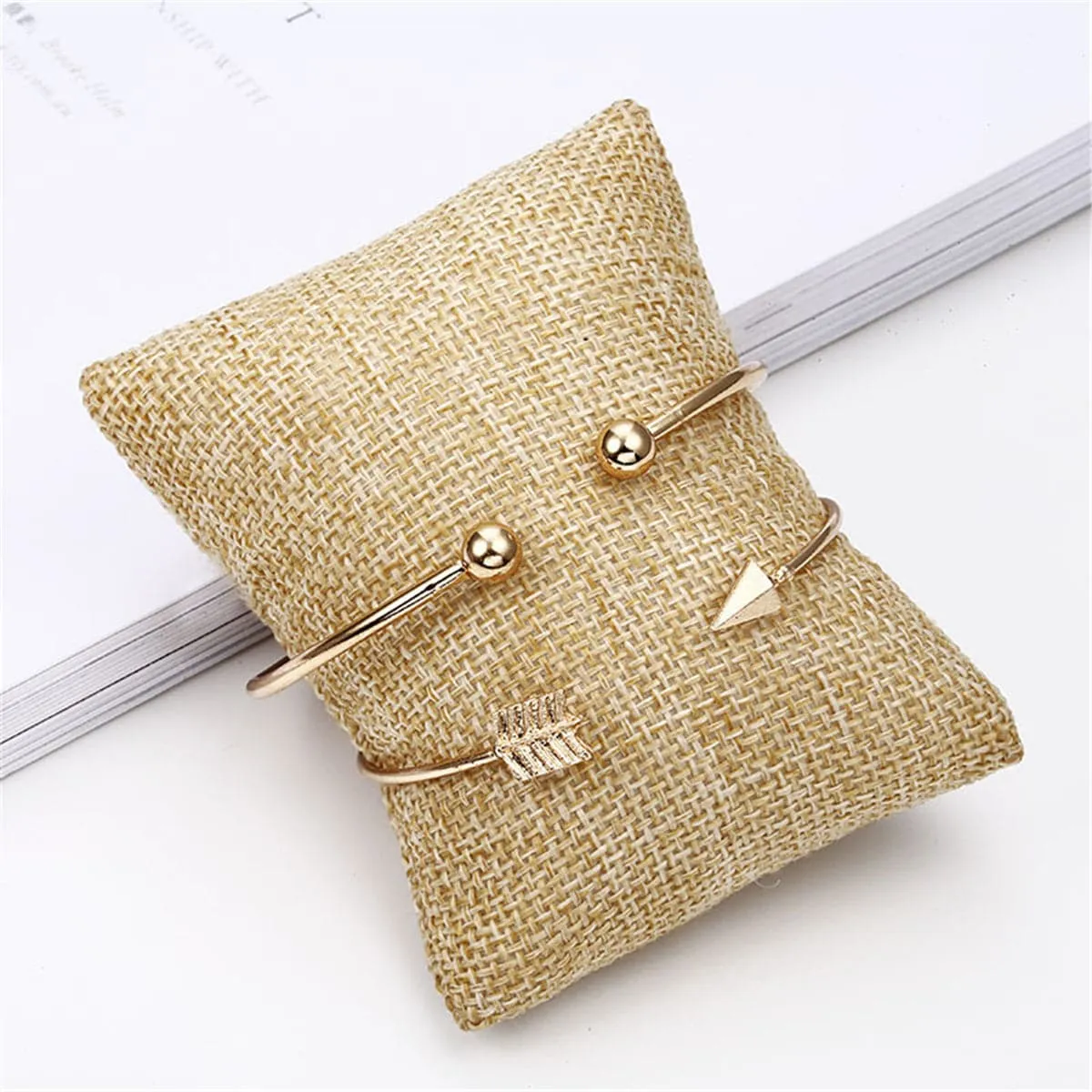 Two-Piece 18K Gold-Plated Arrow Cuff Bracelet Set