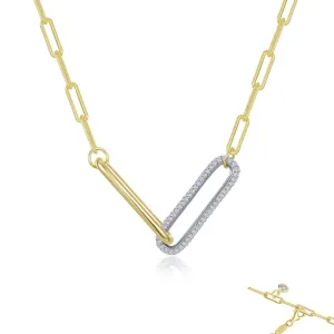 Two-tone Paperclip Necklace