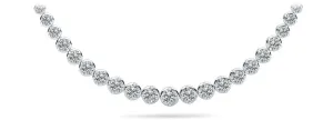 Uniquely Elegant Tennis Diamond Necklace with 11.01 ct.(finished)