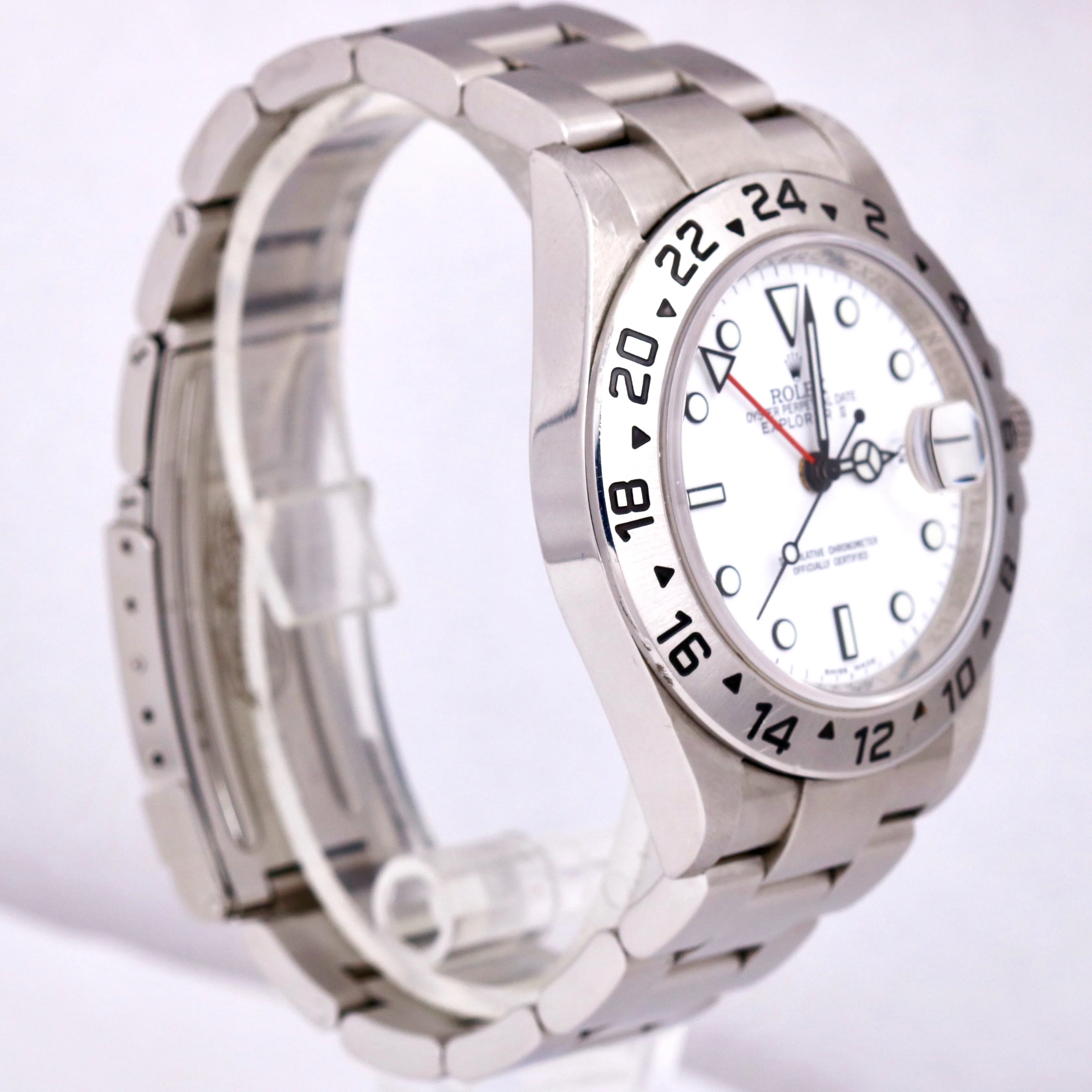 UNPOLISHED 2012 Rolex Explorer II 3186 MOVEMENT White Steel 16570 40mm Watch B P