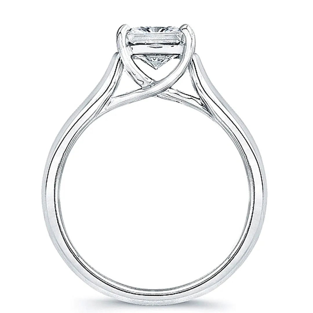 Vatche Solitaire Tapered X Prong Princess Cut Engagement Ring