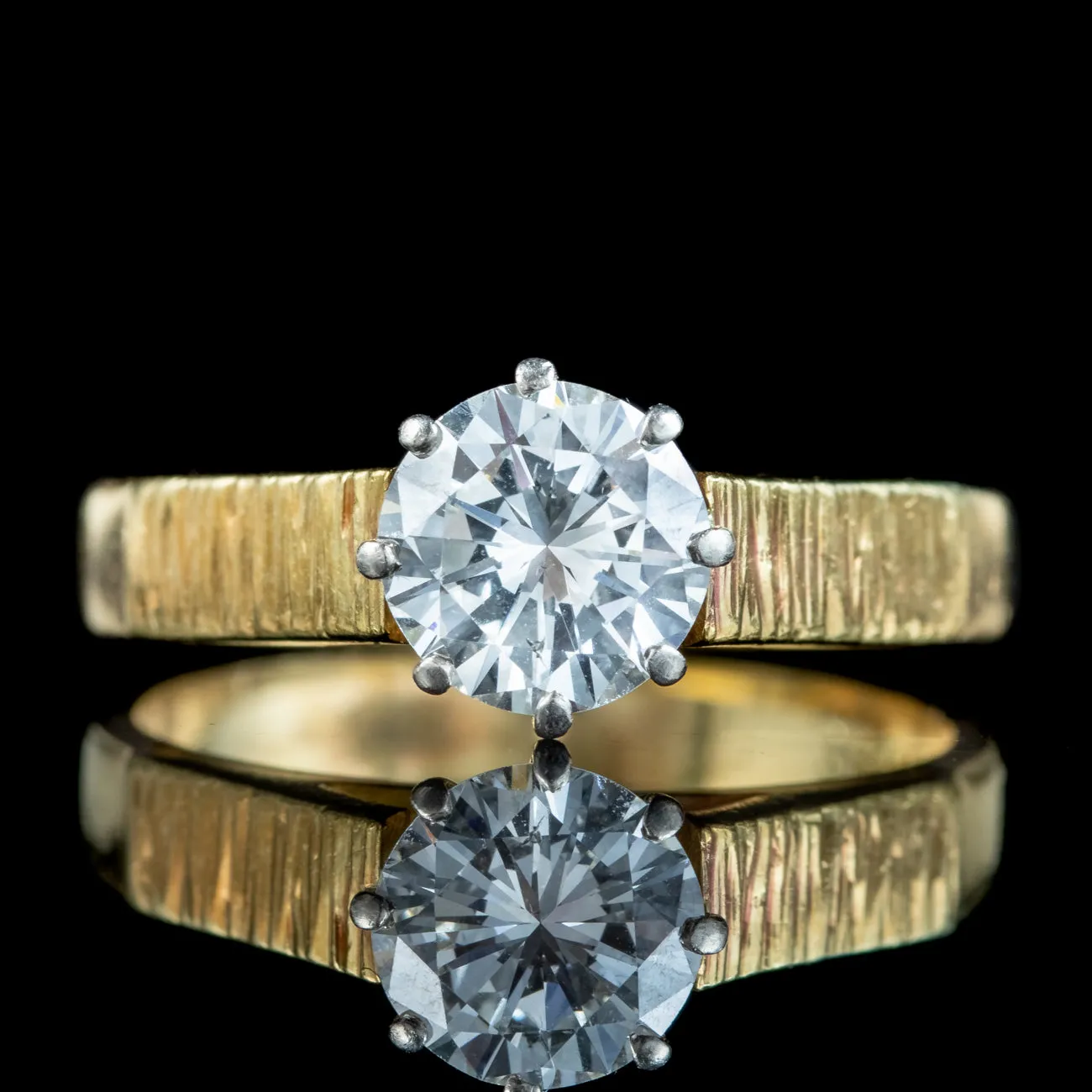 Vintage Diamond Solitaire Ring 1.3ct Solitaire