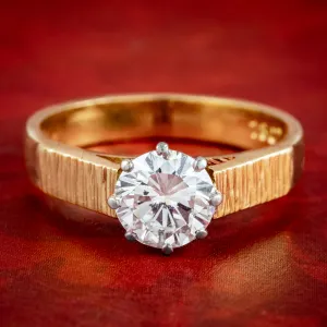 Vintage Diamond Solitaire Ring 1.3ct Solitaire