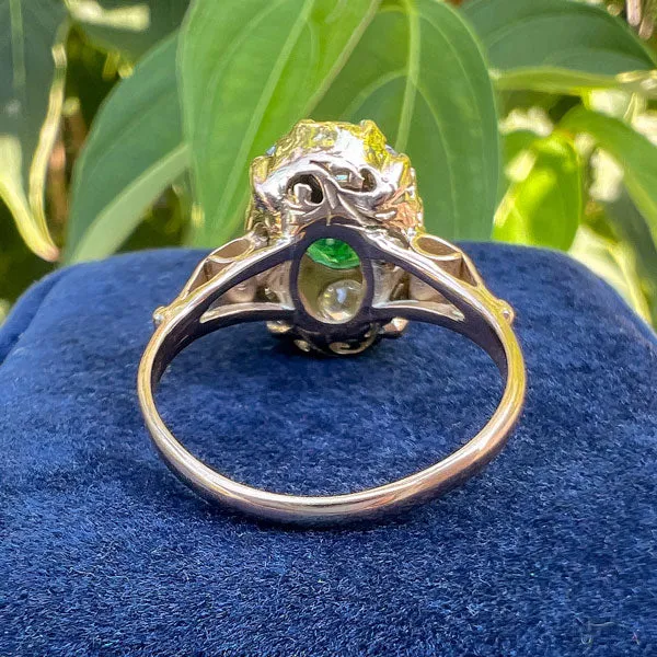 Vintage Emerald & Diamond Ring, 0.70ct.