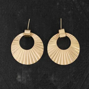 Vintage Fan Motif Earrings