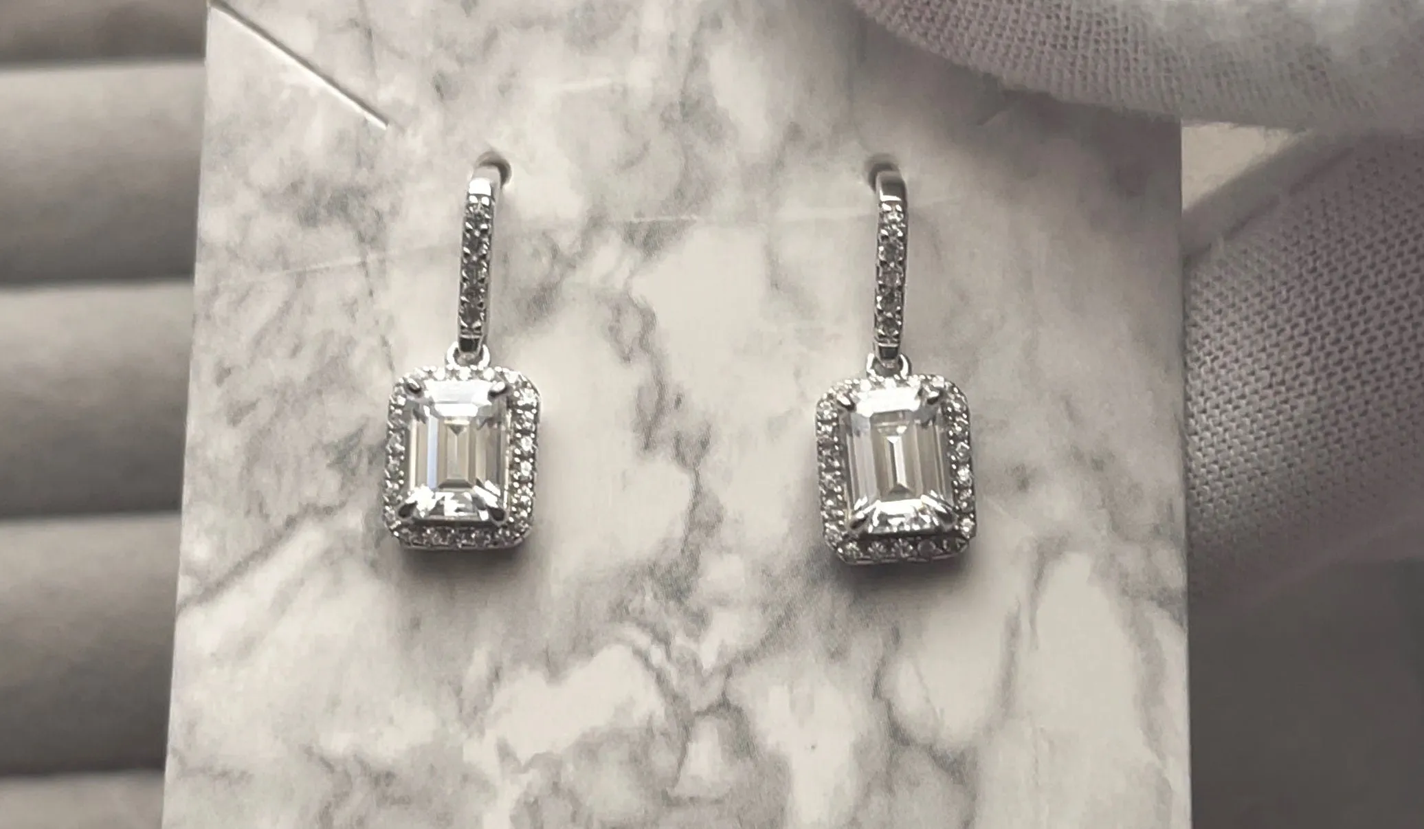 VVS1 Moissanite Diamond Earrings | Moissanite Diamond Earrings | Womens Emerald Earrings | Earrings | Moissanite Earrings | Emerald Earrings