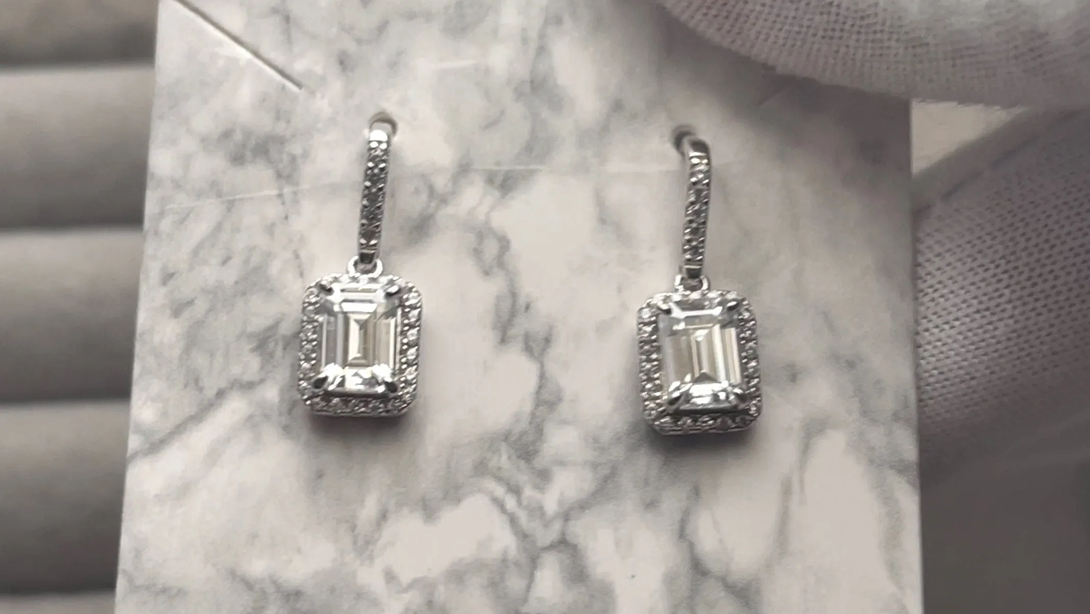 VVS1 Moissanite Diamond Earrings | Moissanite Diamond Earrings | Womens Emerald Earrings | Earrings | Moissanite Earrings | Emerald Earrings
