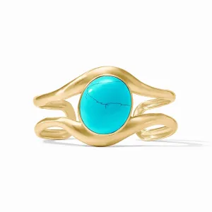 Wave Stone Cuff (Turquoise Blue)