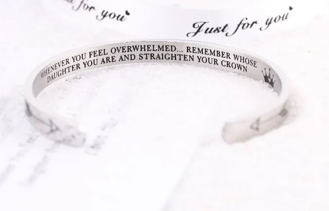 Whenever You Feel Overwhelmed... Remember Whose... You Are And Straighten Your Crown - Bracelet And Men's Bracelets