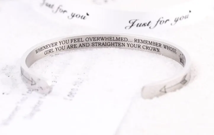 Whenever You Feel Overwhelmed... Remember Whose... You Are And Straighten Your Crown - Bracelet And Men's Bracelets