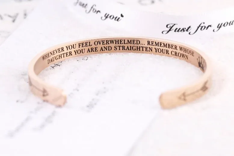 Whenever You Feel Overwhelmed... Remember Whose... You Are And Straighten Your Crown - Bracelet And Men's Bracelets