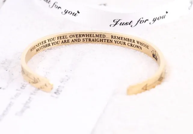 Whenever You Feel Overwhelmed... Remember Whose... You Are And Straighten Your Crown - Bracelet And Men's Bracelets