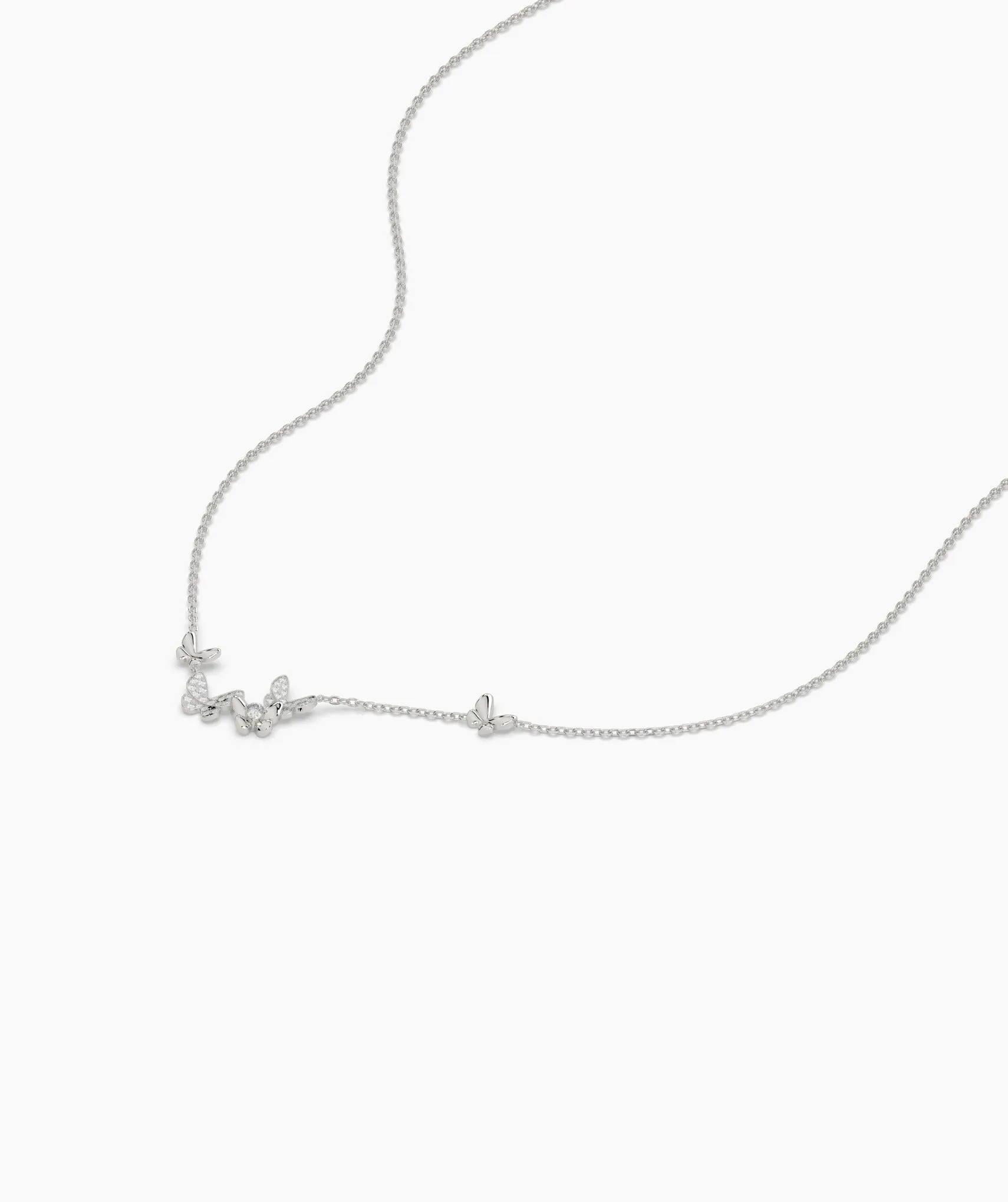 Whimsical Butterfly Cluster Necklace