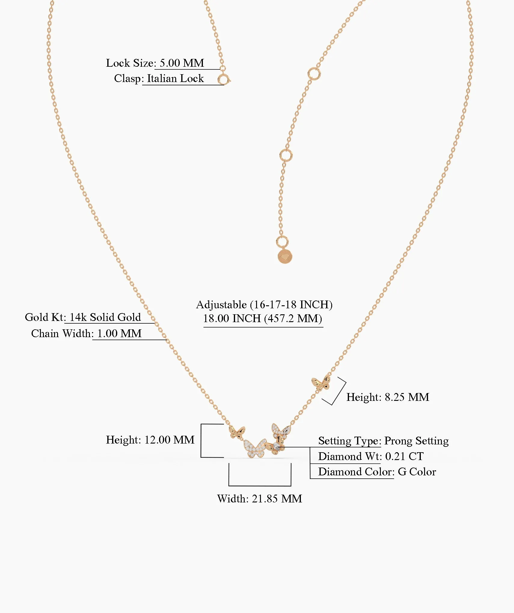 Whimsical Butterfly Cluster Necklace