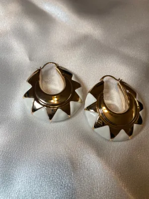 White & Rose Gold Hoop