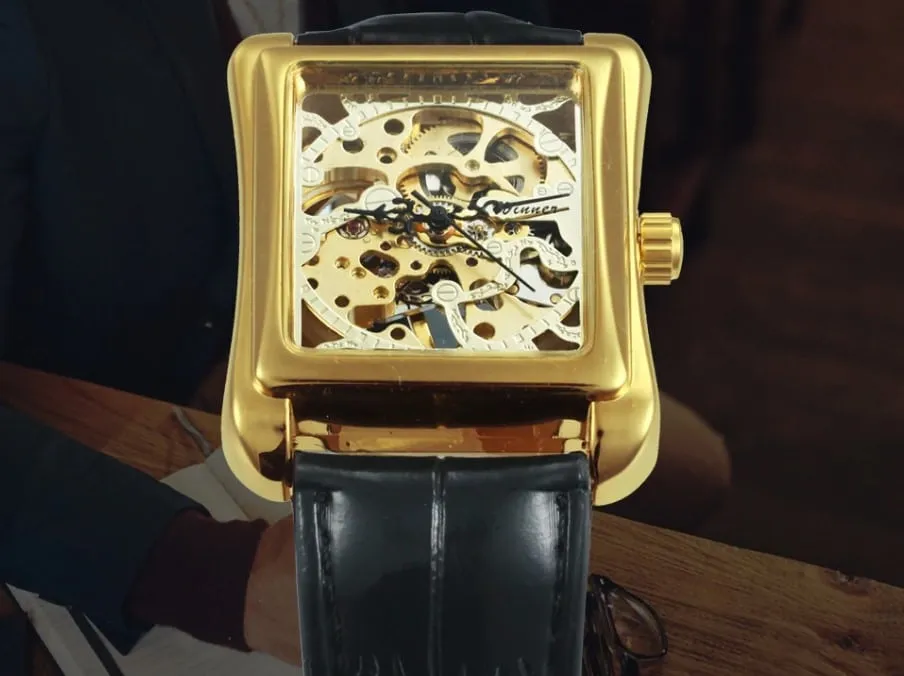 Women's Rectangular Dial Mechanical Watches
