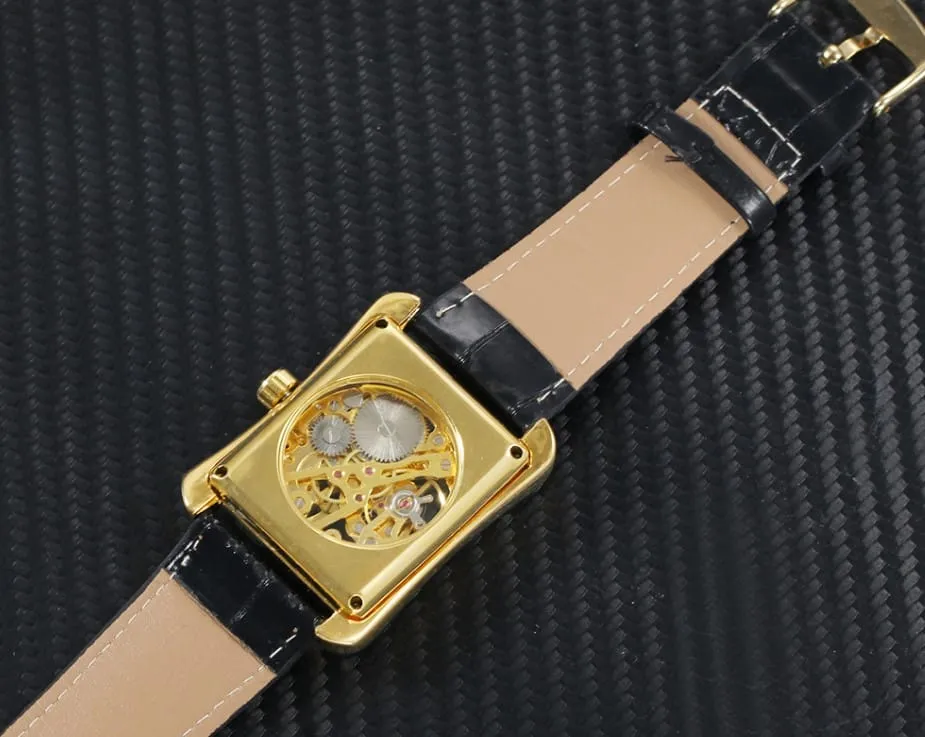 Women's Rectangular Dial Mechanical Watches