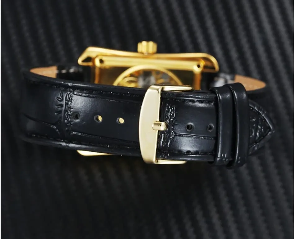 Women's Rectangular Dial Mechanical Watches