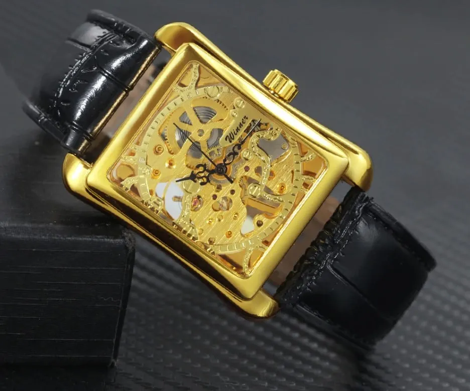 Women's Rectangular Dial Mechanical Watches