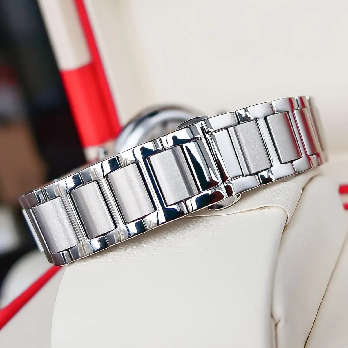 Women's Stainless Steel Diamond Automatic Wristwatch