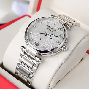 Women's Stainless Steel Diamond Automatic Wristwatch