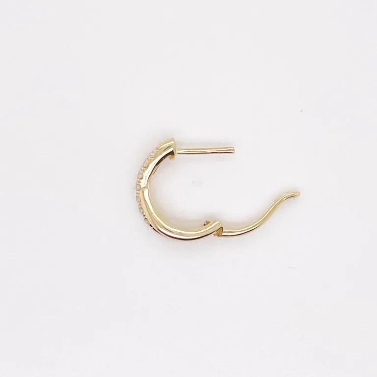 X Diamond Huggie Earrings