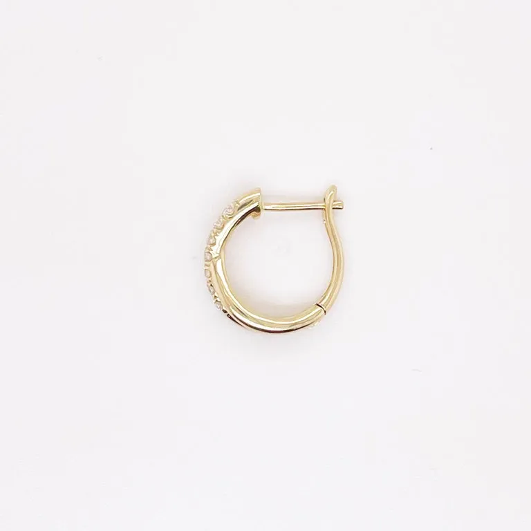 X Diamond Huggie Earrings